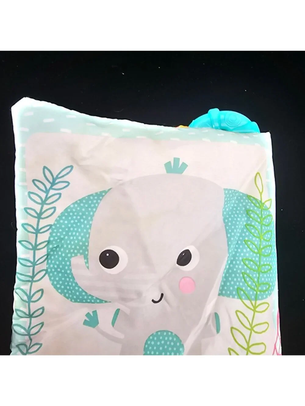 Bright Starts Baby Activity Soft Book With Teether Handle - Jungle Animals Theme